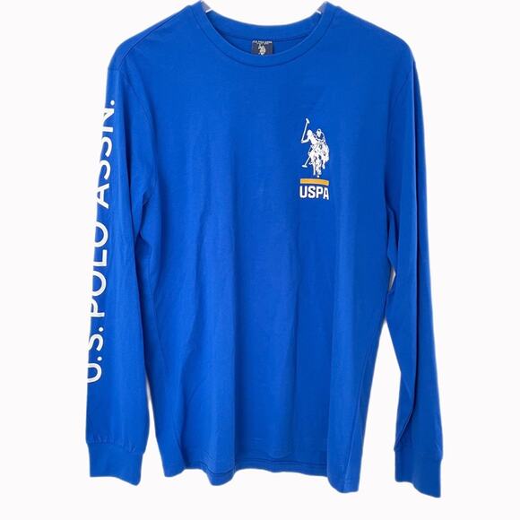 US Polo Assn Mens Long Sleeve Graphic Tee Sz M - Picture 1 of 7